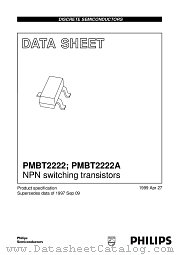 PMBT2222 datasheet pdf Philips