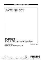 PMBT3640 datasheet pdf Philips