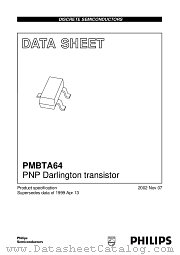 PMBTA64 datasheet pdf Philips