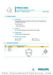 PMV213SN datasheet pdf Philips