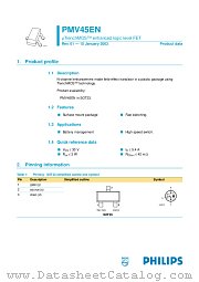 PMV45EN datasheet pdf Philips