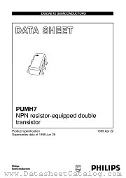 PUMH7 datasheet pdf Philips