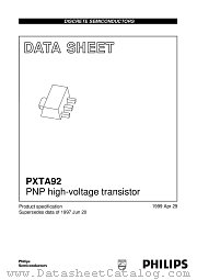 PXTA92 datasheet pdf Philips
