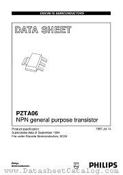 PZTA06 datasheet pdf Philips