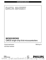 P80C652FBB datasheet pdf Philips