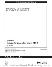 SA604A datasheet pdf Philips