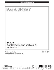 SA8016DH datasheet pdf Philips