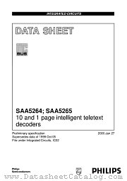 SAA5264 datasheet pdf Philips