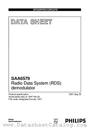 SAA6579 datasheet pdf Philips