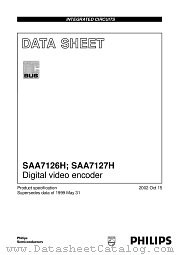 SAA7126 datasheet pdf Philips