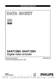 SAA7128H datasheet pdf Philips