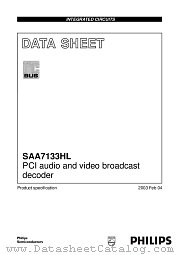 SAA7133 datasheet pdf Philips