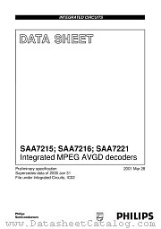 SAA7216 datasheet pdf Philips