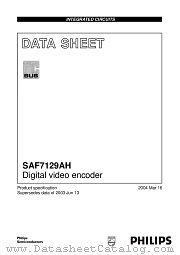 SAF7129AH/V1 datasheet pdf Philips