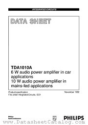 TDA1010 datasheet pdf Philips
