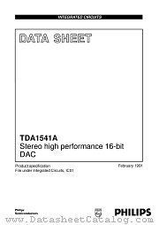 TDA1541A/N2 datasheet pdf Philips