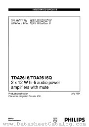 TDA2616Q datasheet pdf Philips