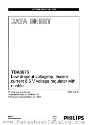 TDA3675 datasheet pdf Philips