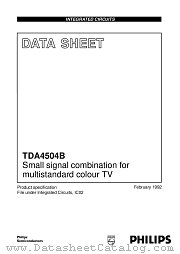 TDA4504B datasheet pdf Philips