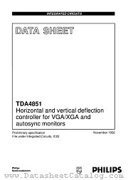 TDA4851 datasheet pdf Philips