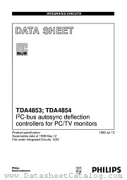 TDA4854 datasheet pdf Philips