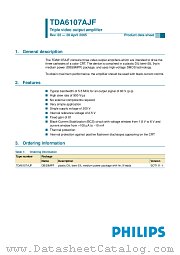 TDA6107AJF/N1 datasheet pdf Philips