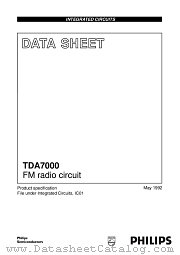 TDA7000 datasheet pdf Philips