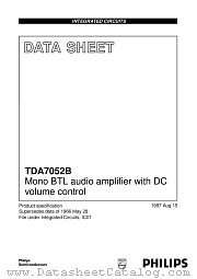 TDA7052BT datasheet pdf Philips