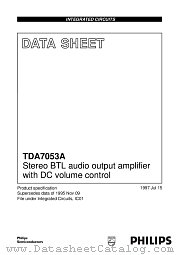 TDA7053AT datasheet pdf Philips