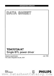 TDA7072 datasheet pdf Philips