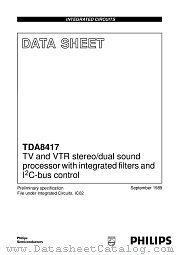 TDA8417 datasheet pdf Philips