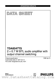 TDA8547 datasheet pdf Philips