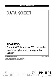 TDA8563 datasheet pdf Philips