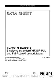 TDA9817 datasheet pdf Philips
