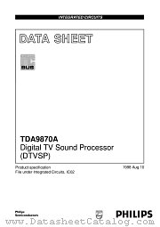 TDA9870A datasheet pdf Philips
