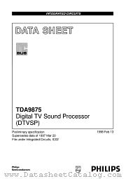 TDA9875 datasheet pdf Philips