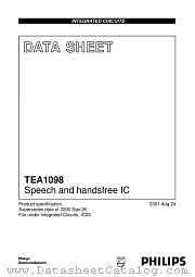TEA1098 datasheet pdf Philips
