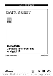 TEF6700HL/V1 datasheet pdf Philips