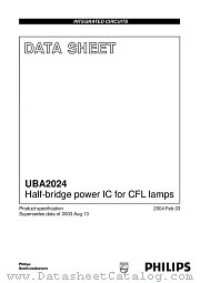UBA2024 datasheet pdf Philips