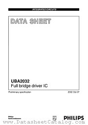 UBA2032 datasheet pdf Philips