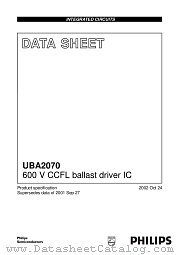 UBA2070 datasheet pdf Philips