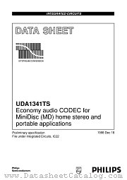 UDA1341TS datasheet pdf Philips