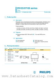 Z0107NA datasheet pdf Philips