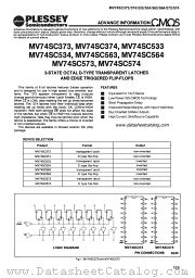 MV74SC373 datasheet pdf PLESSEY Semiconductors