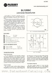 SL1205C datasheet pdf PLESSEY Semiconductors