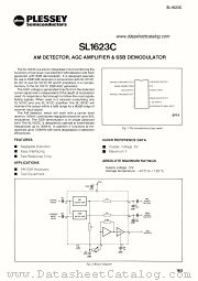 SL1623C datasheet pdf PLESSEY Semiconductors