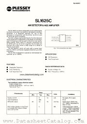 SL1625C datasheet pdf PLESSEY Semiconductors