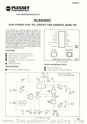 SL6600C datasheet pdf PLESSEY Semiconductors
