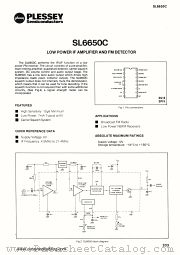 SL6650C datasheet pdf PLESSEY Semiconductors