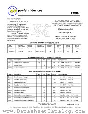 F1016 datasheet pdf Polyfet RF Devices